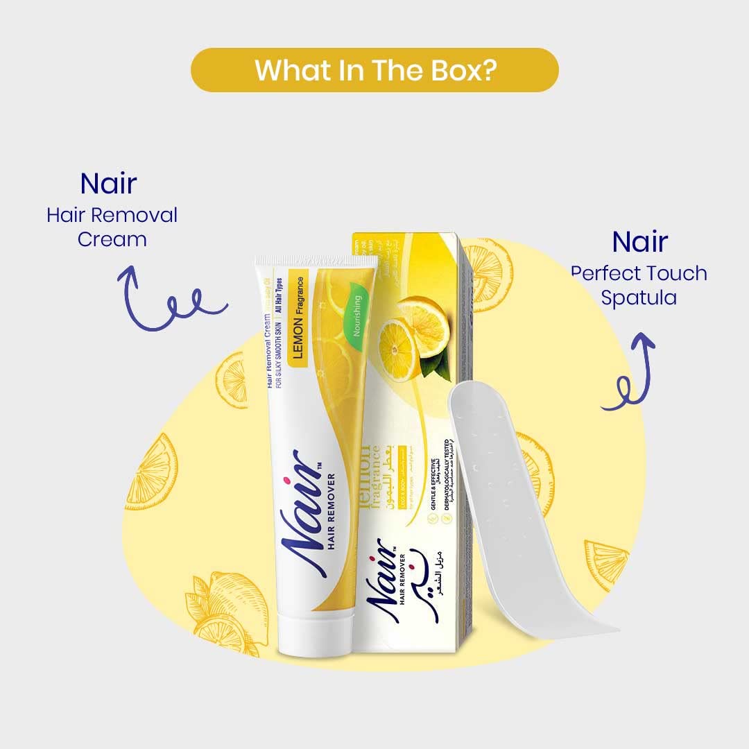 Picture of International UK product unwanted Hair removal cream Nair lemon fragrance used for male/ female - 110 ml