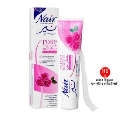 Picture of International UK product unwanted Hair removal cream Nair Rose fragrance used for male/ female - 110 ml