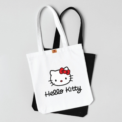 Picture of SamiaCraft Treandy Hello kitty Printed Canvas Tote Bag with Zipper – Large Capacity for University & College