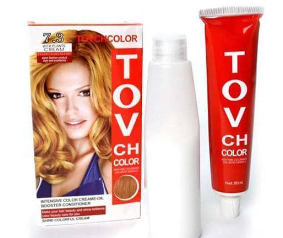 Picture of International Hair styling China product TOVCHCOLOR hair color used for male / female shade no 7.3 - 80 ml X 2