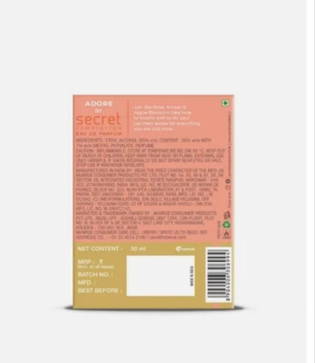 Picture of SECRET Temptation Adore Eau de Parfum - 50 ml  (For Women)