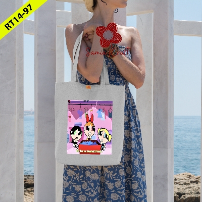 Picture of Samia Craft Colorful Canvas Carryall: Trendy Tote with Digital Flair