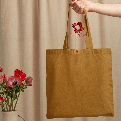 Picture of Samia Crafts 13/14Inch Top Handle Canvas Tote Bag Brown Color with Zipper - Simple Plain Solid Color Hand and Shoulder Bag for Daily Use Picture of Samia Crafts 13/14Inch Top Handle Canvas Tote Bag Brown Color with Zipper - Simple Plain Solid Color Hand and Shoulder Bag for Daily Use