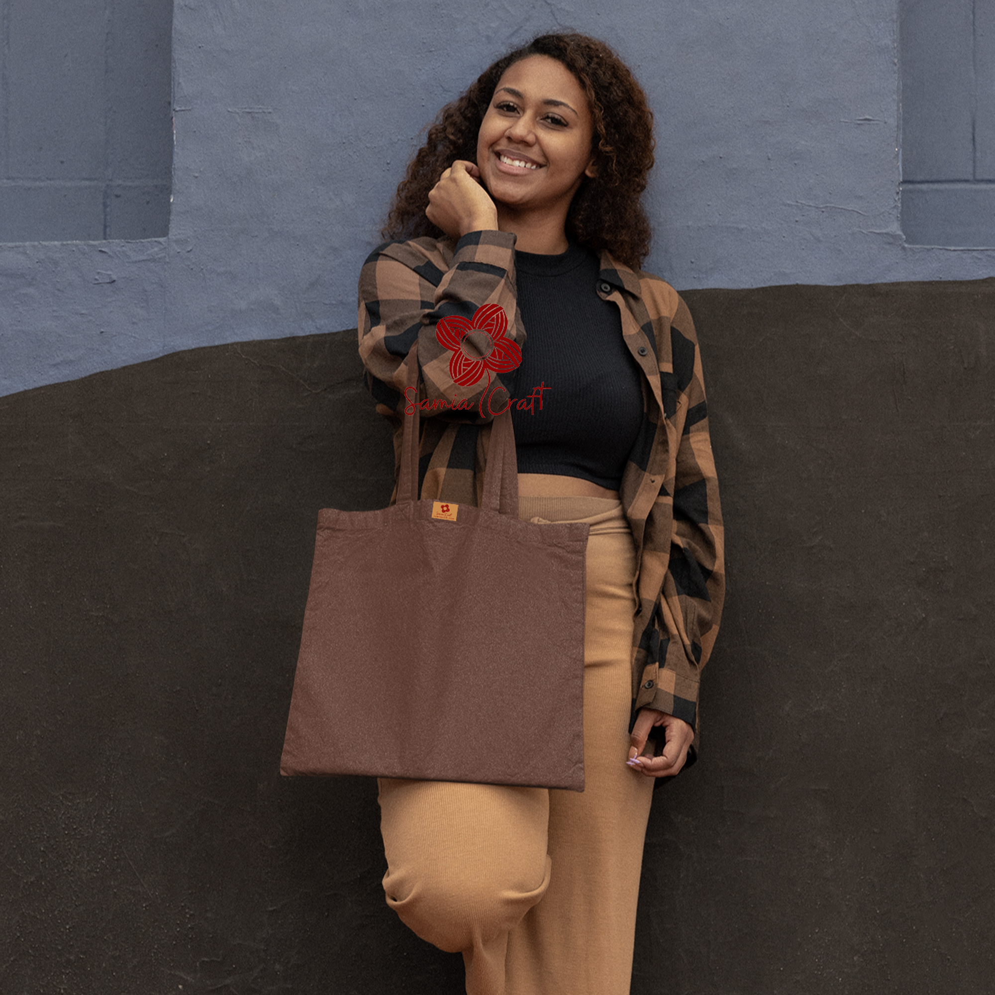 Picture of SamiaCrafts 13/14Inch Top Handle Tote Canvas Bag Coffee Color With Zipper - Simple, Plain, Solid Color Beautiful Hand and Shoulder Bag for Everyday and Daily Use Picture of SamiaCrafts 13/14Inch Top Handle Tote Canvas Bag Coffee Color With Zipper - Simple, Plain, Solid Color Beautiful Hand and Shoulder Bag for Everyday and Daily Use