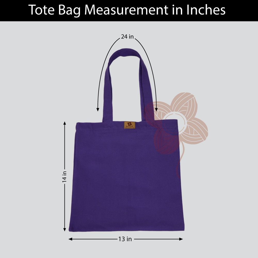 Picture of Samia Crafts 13/14Inc Fashionable Simple Plain Solid Lavender Color Top Handle Canvas Tote Bag with Zipper Best Fabric & Shopping Bag For Everyday Daily Use