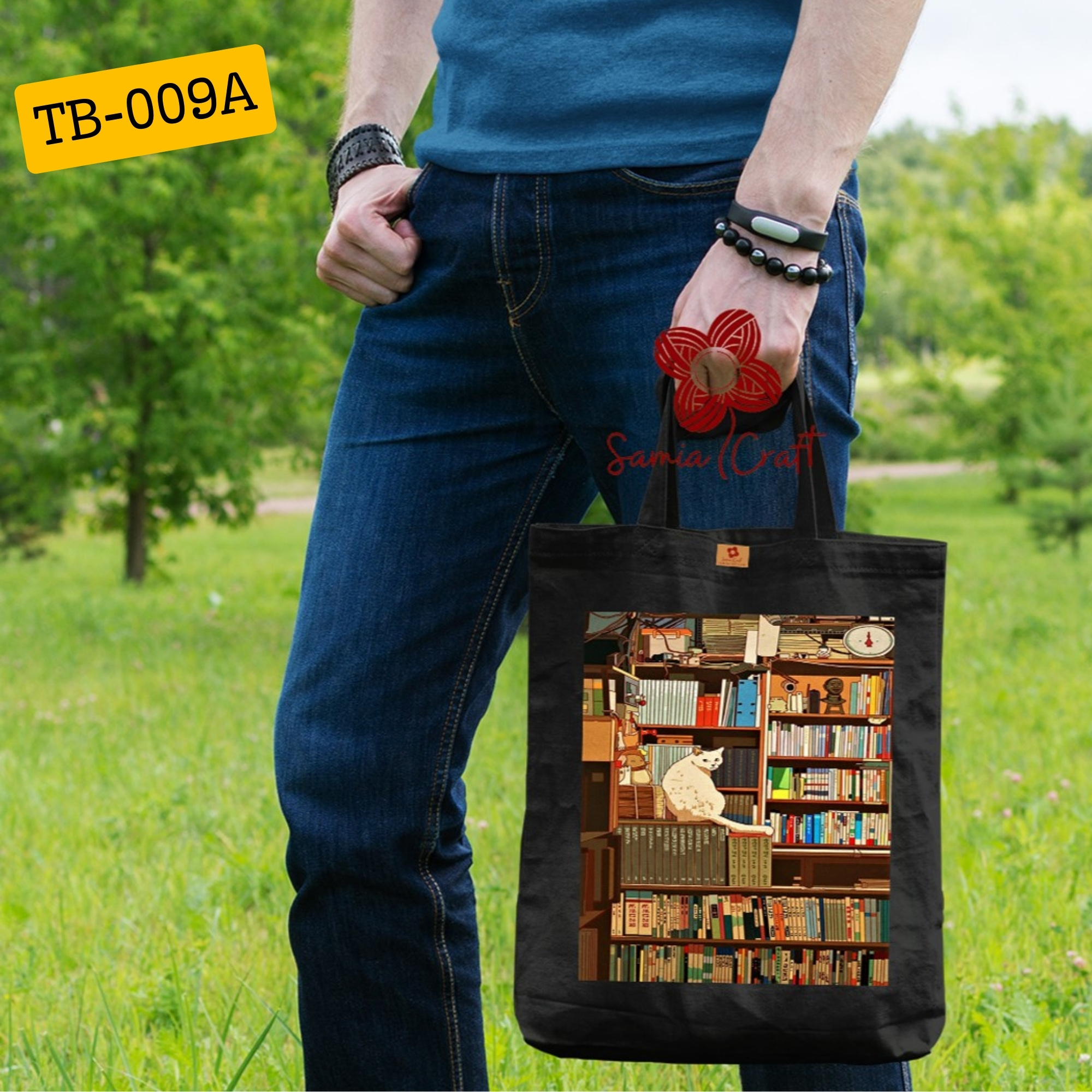 Picture of Samia Craft Colorful Canvas Carryall Trendy Tote bag with Digital Flair