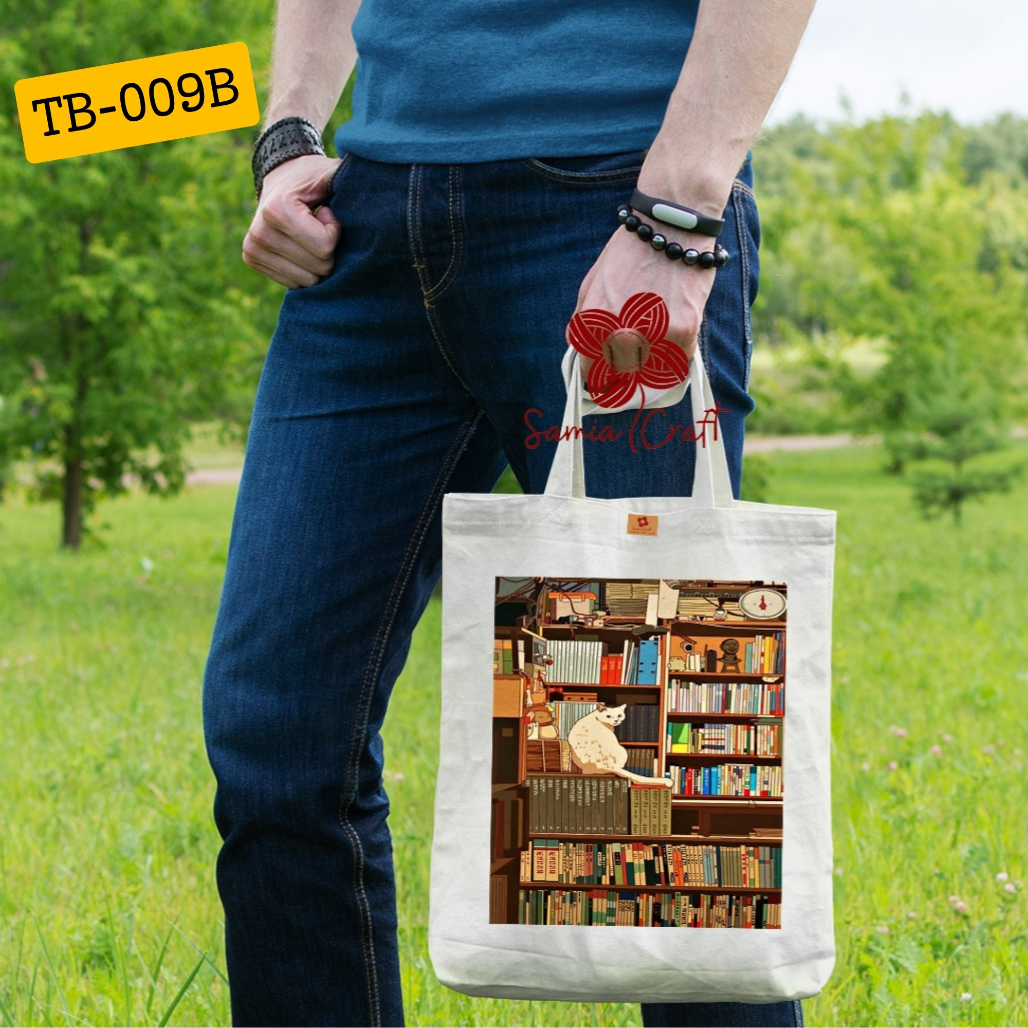 Picture of Samia Craft Colorful Canvas Carryall Trendy Tote bag with Digital Flair