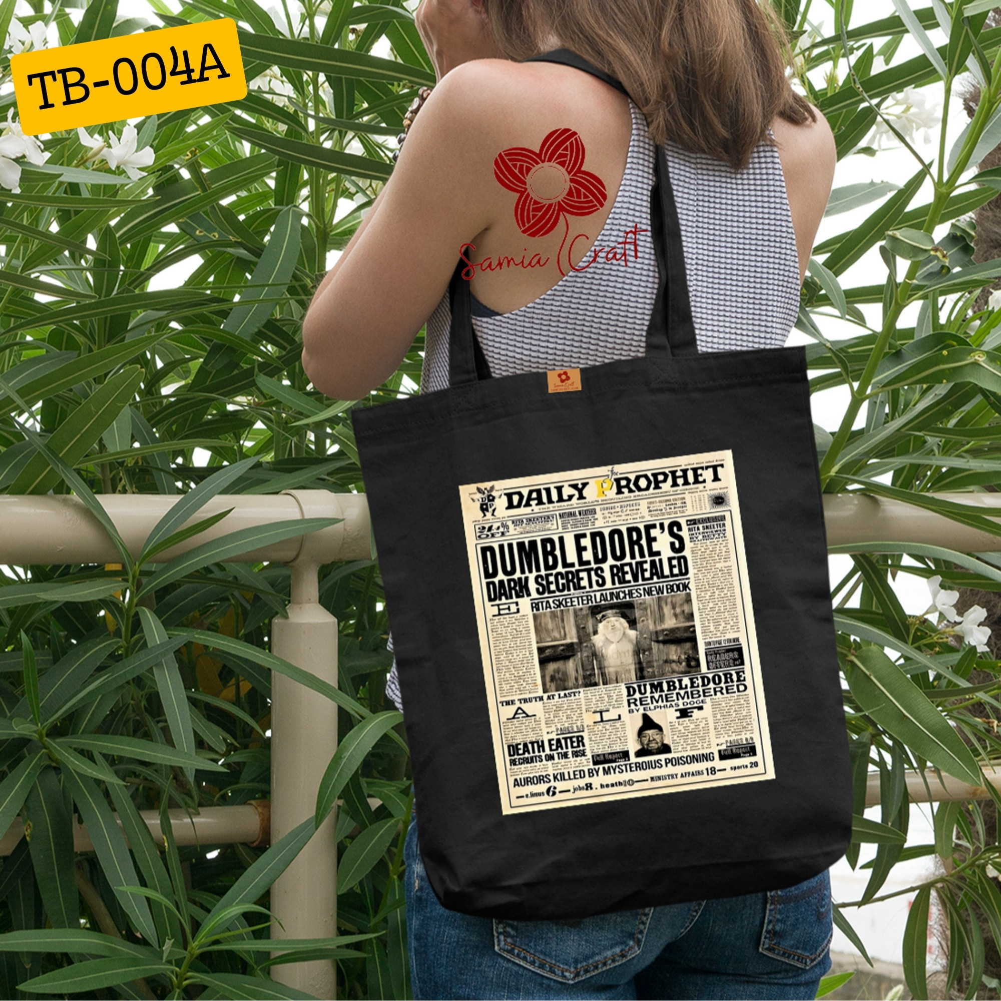 Picture of Samia Craft Aesthetic Modern Design Digital Print canvas Tote Bag in Dazzling Colors Unisex Everyday Daily Use - School College University