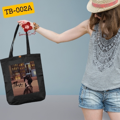 Picture of Samia Craft Anime Design Friendly Elegance Cotton Canvas Tote Bag with Zipper in Vivid Hues - for Young Anime Lover trendy  Designe For School Picture of Samia Craft Anime Design Friendly Elegance Cotton Canvas Tote Bag with Zipper in Vivid Hues - for Young Anime Lover trendy  Designe For School