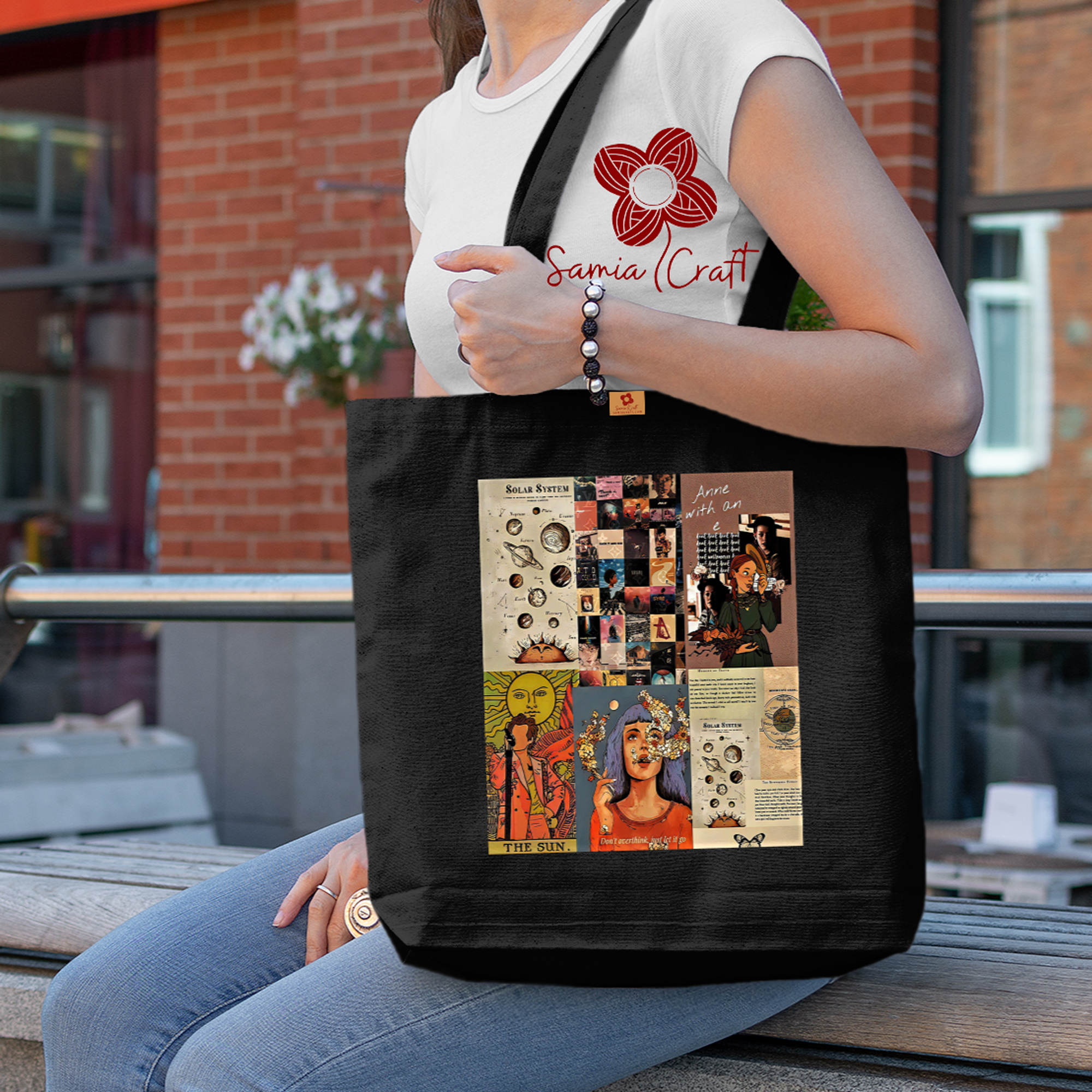 Picture of Samia Craft Friendly Elegance Cotton Canvas Tote in Vivid Hues