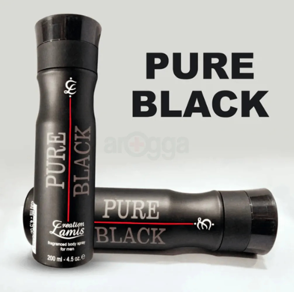 Picture of International UAE product Body Spray Creation Lamis Pure BLack perfume for male - 200 ml