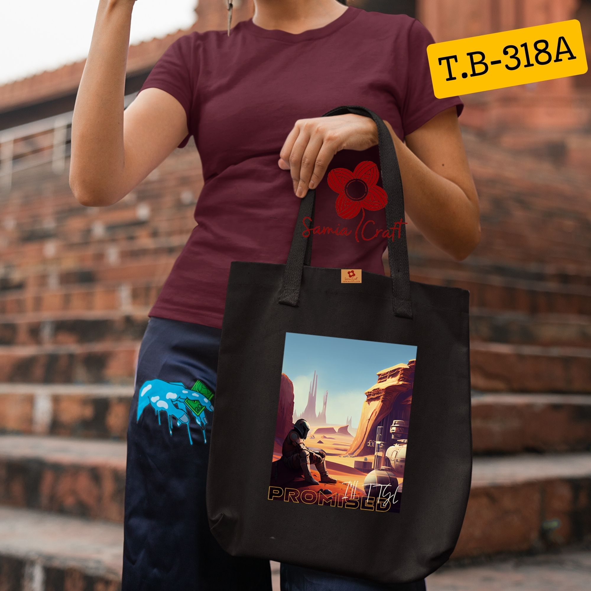 Picture of Samia Craft Girly Essentials: Stylish Canvas Tote for Daily Delights