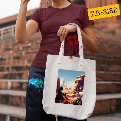 Picture of Samia Craft Girly Essentials: Stylish Canvas Tote for Daily Delights