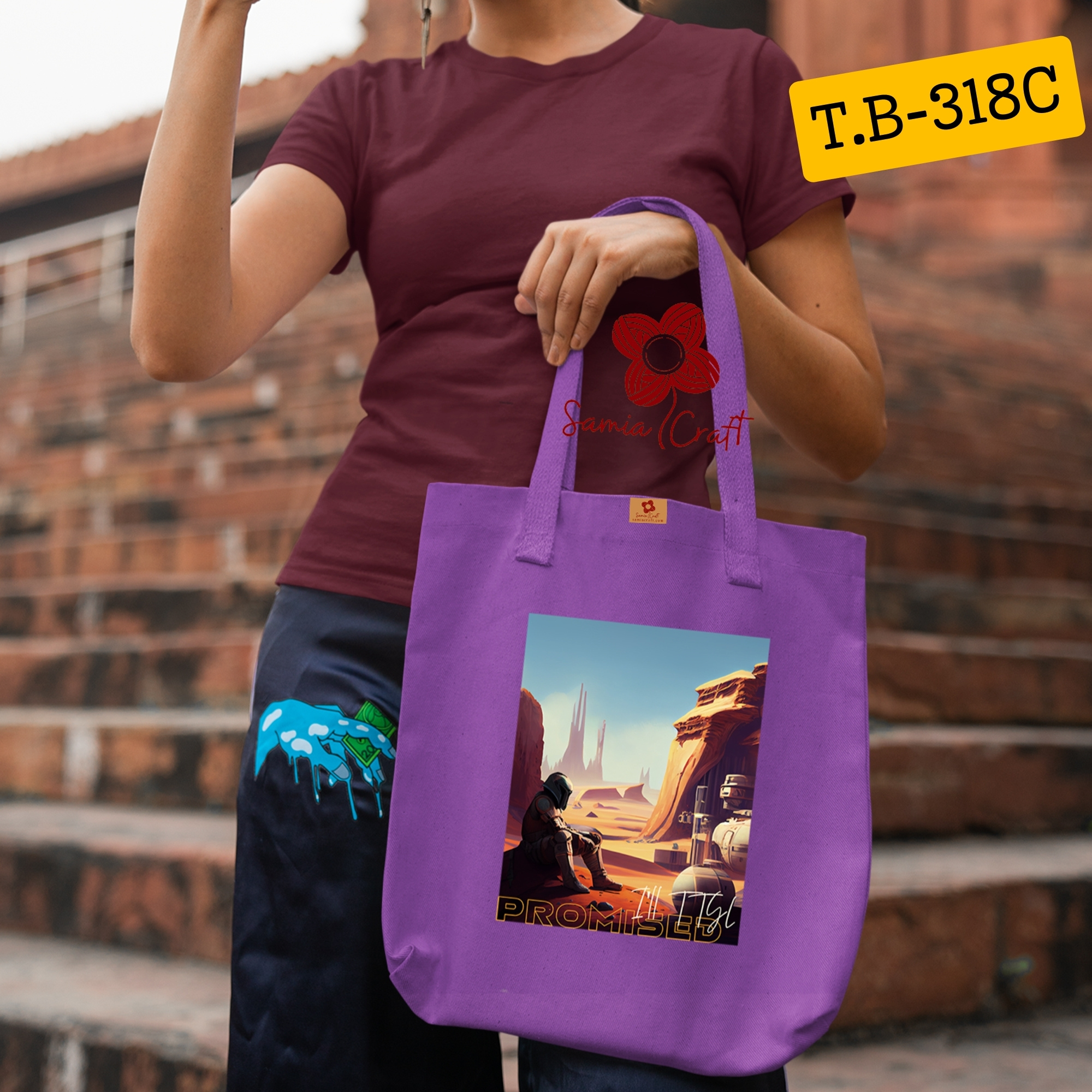 Picture of Samia Craft Girly Essentials: Stylish Canvas Tote for Daily Delights