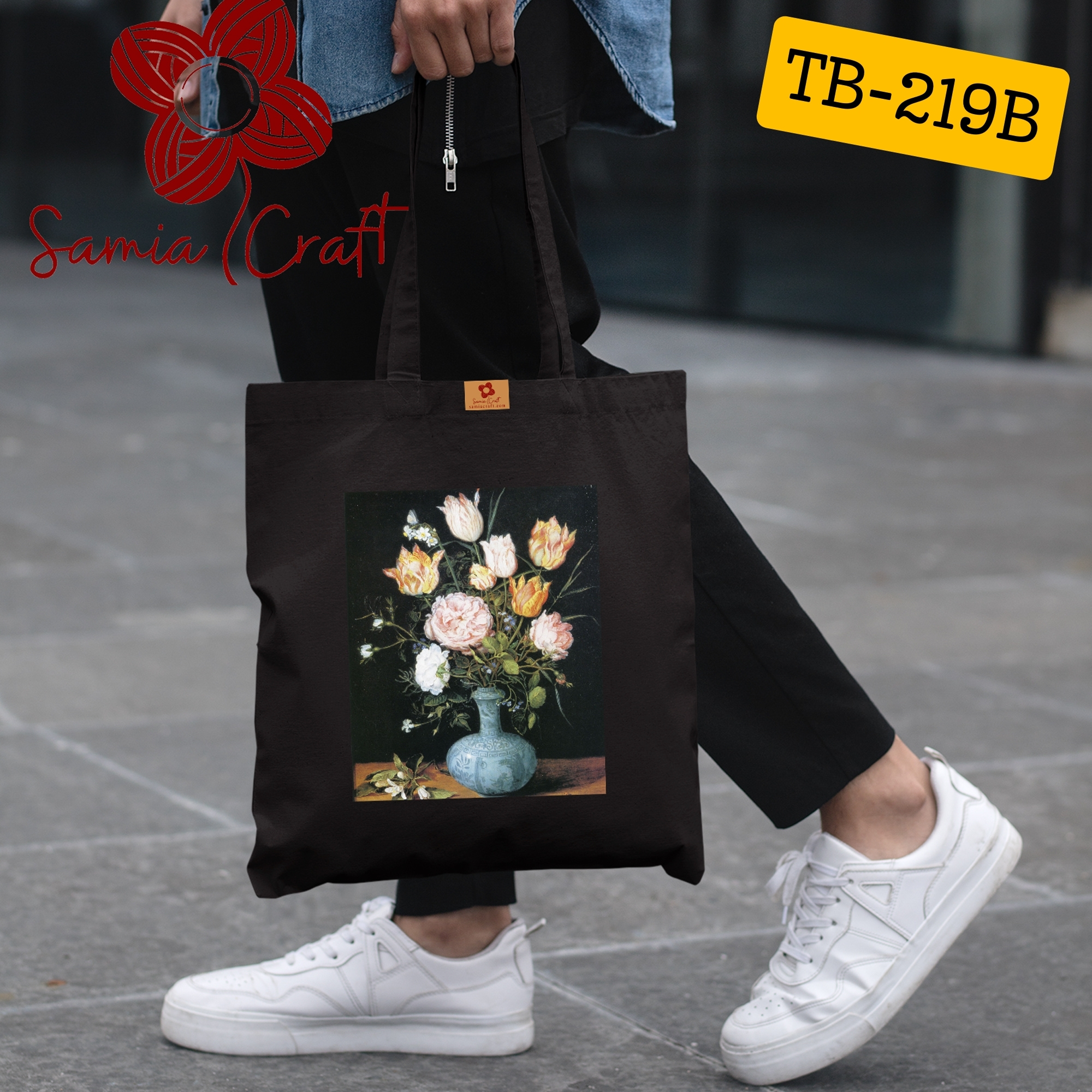 Picture of Samia Craft EveryDay Elegance: Stylish Canvas Tote Bag in Color Burst