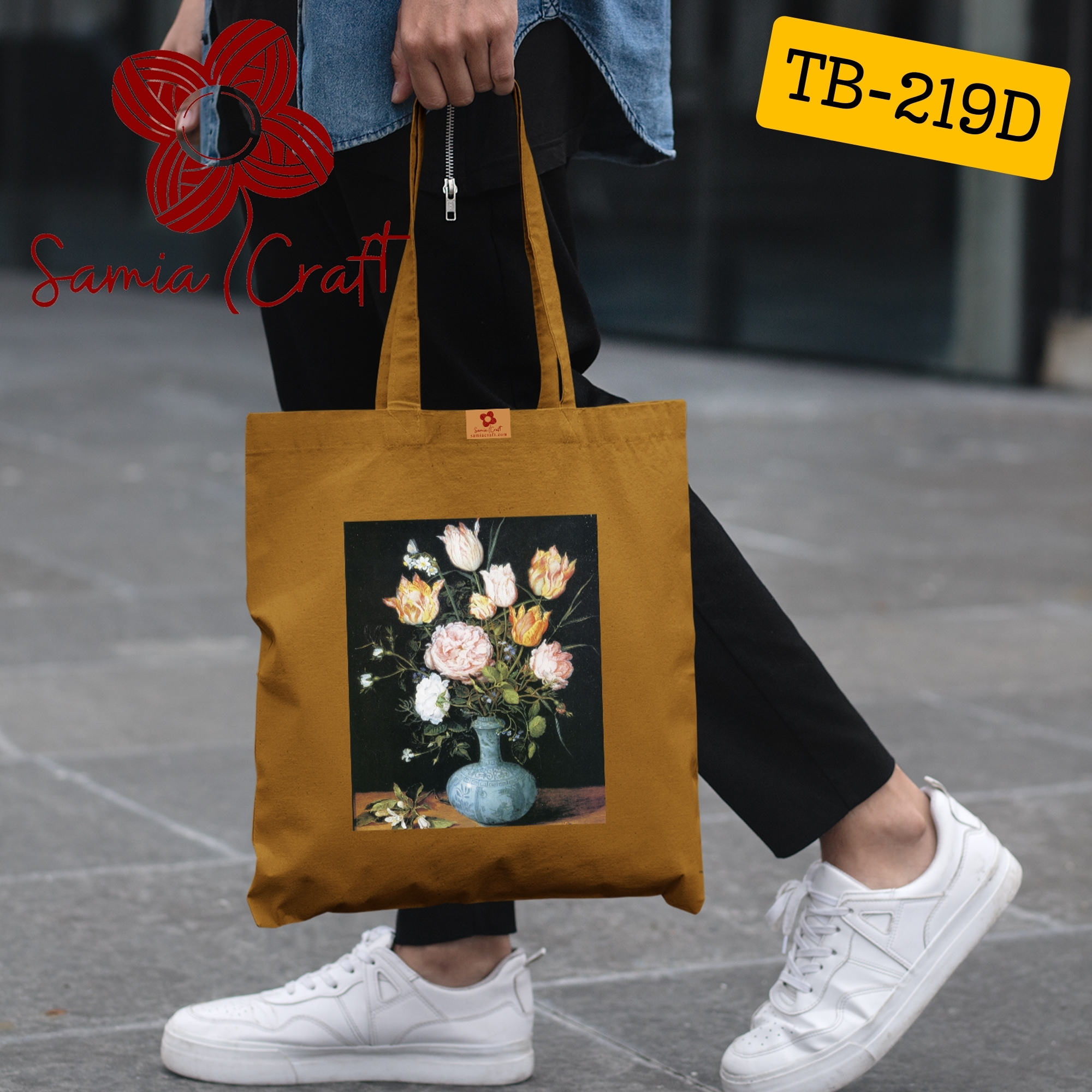 Picture of Samia Craft EveryDay Elegance: Stylish Canvas Tote Bag in Color Burst