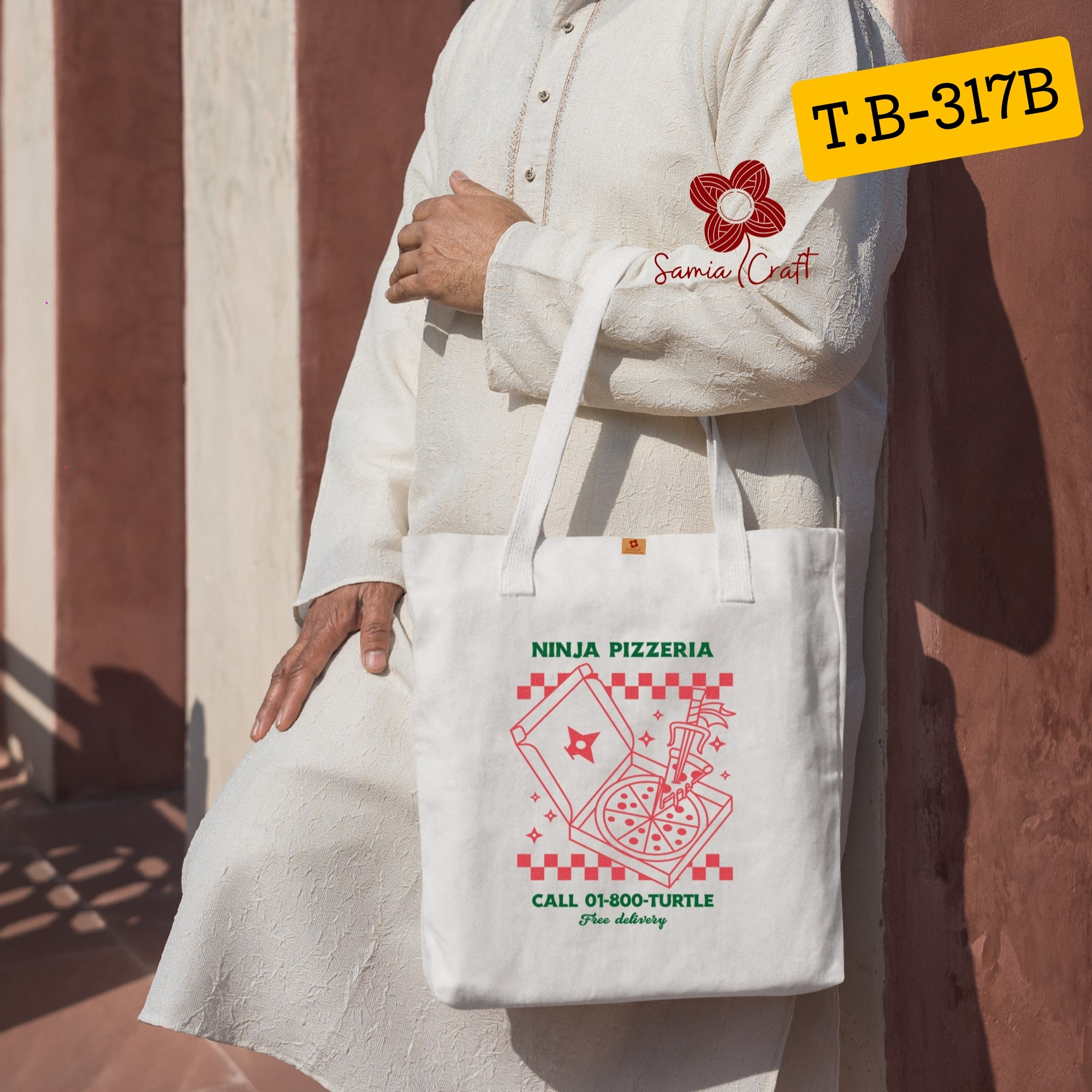 Picture of Samia Craft Earth's Palette: Eco-Friendly Canvas Tote in Assorted Colors