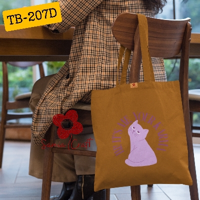 Picture of Samia Craft Nature's Strokes: Digital Print on Cotton Canvas Tote Bag