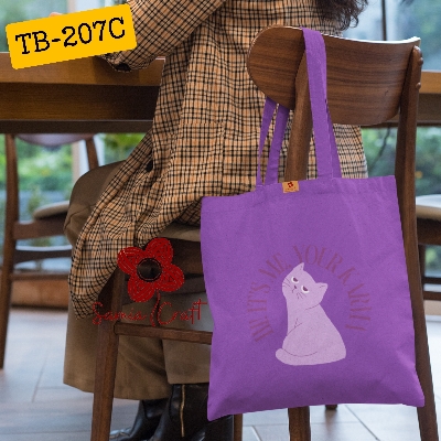 Picture of Samia Craft Nature's Strokes: Digital Print on Cotton Canvas Tote Bag