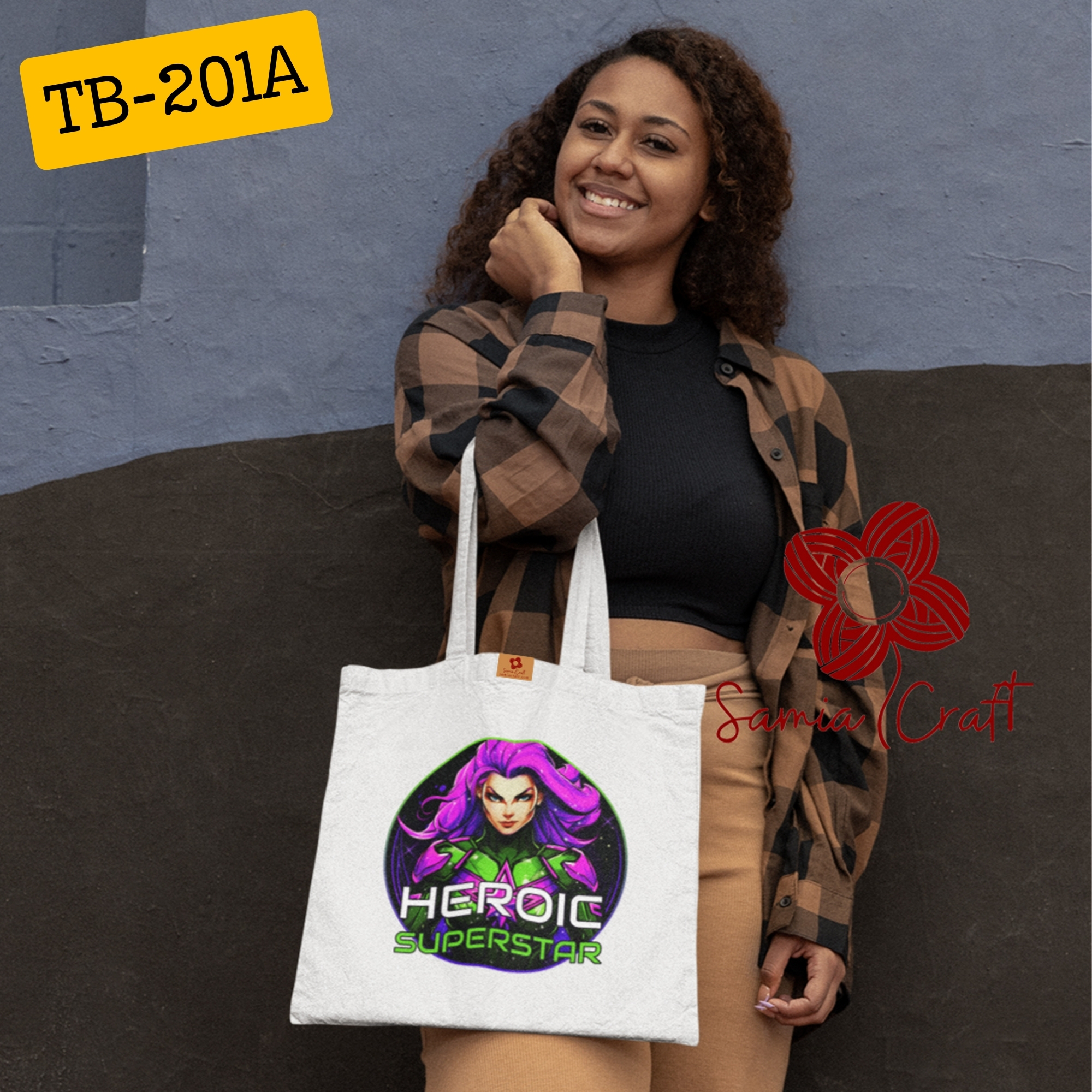 Picture of Samia Craft Classy Campus Carry: Canvas Tote Bag for University Life