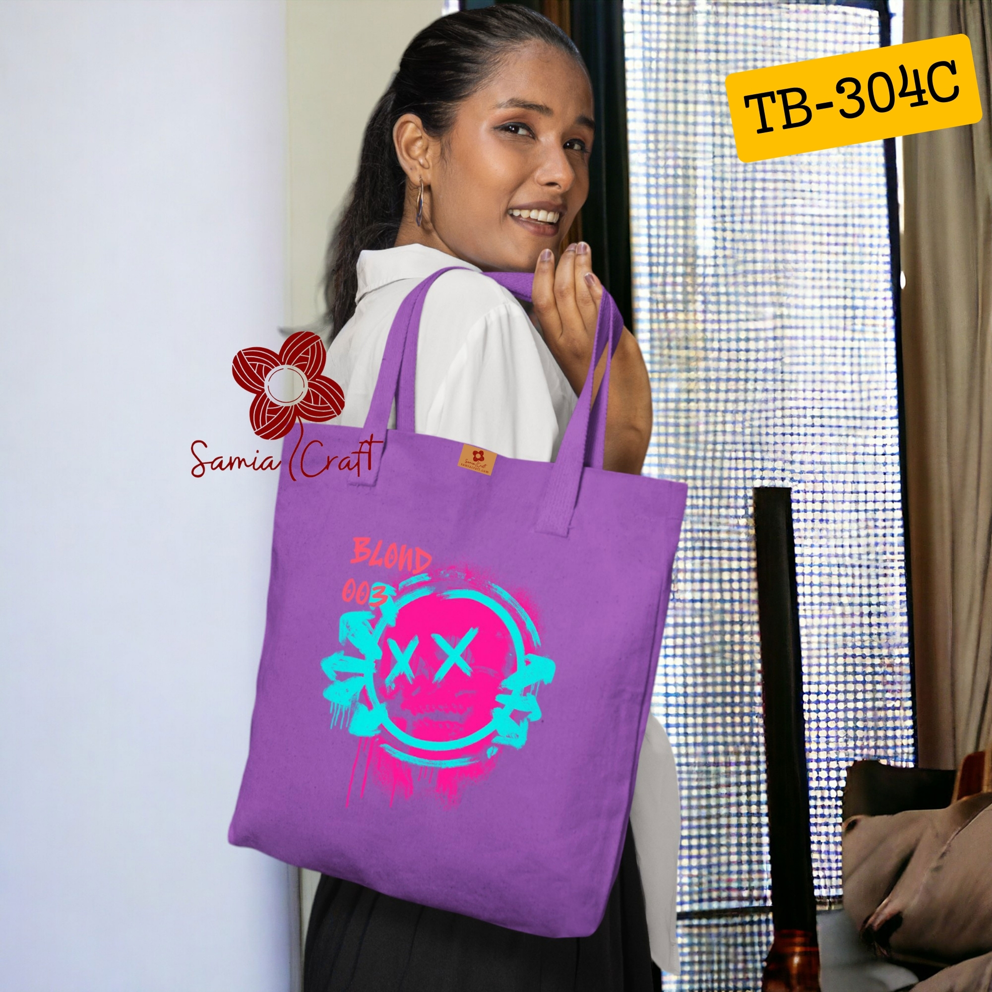 Picture of Samia Craft Daily Diva Essentials: Fashionable Canvas Tote for Girls and Women