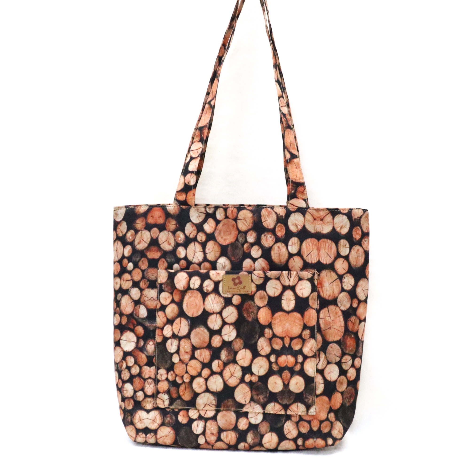 Picture of Woodpile Printed Fashionable Stylish Top Handle Bags for Women and Girls Modern Lifestyle Large Capacity Vanity Side Bag Picture of Woodpile Printed Fashionable Stylish Top Handle Bags for Women and Girls Modern Lifestyle Large Capacity Vanity Side Bag