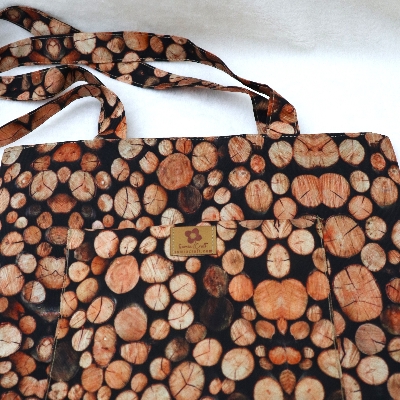 Picture of Woodpile Printed Fashionable Stylish Top Handle Bags for Women and Girls Modern Lifestyle Large Capacity Vanity Side Bag Picture of Woodpile Printed Fashionable Stylish Top Handle Bags for Women and Girls Modern Lifestyle Large Capacity Vanity Side Bag