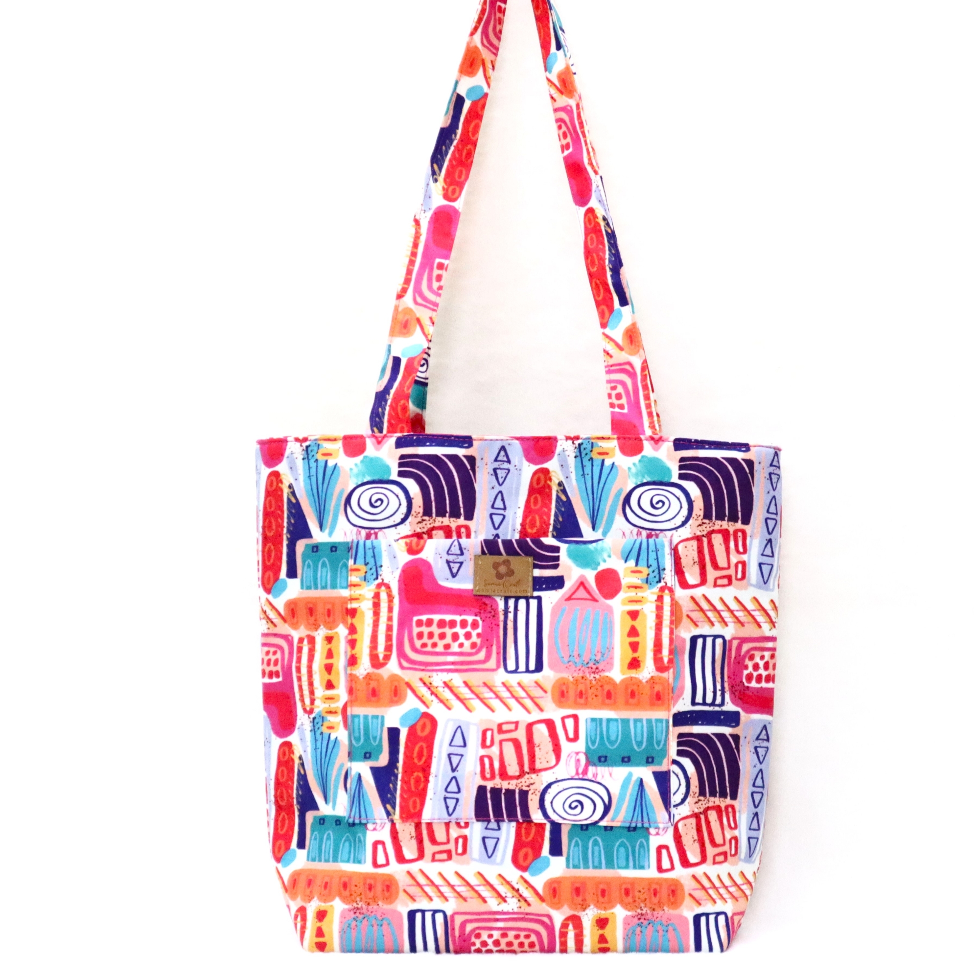 Picture of Samia Craft Colorful Stylish Fashionable Top Handle Bags for Women Watercolor Abstract Doodle Printed Picture of Samia Craft Colorful Stylish Fashionable Top Handle Bags for Women Watercolor Abstract Doodle Printed