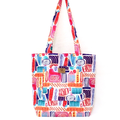 Picture of Samia Craft Colorful Stylish Fashionable Top Handle Bags for Women Watercolor Abstract Doodle Printed Picture of Samia Craft Colorful Stylish Fashionable Top Handle Bags for Women Watercolor Abstract Doodle Printed