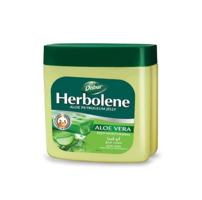 Picture of International Dubai Product Dabur Herbolene Aloe Petroleum Jelly 2 In 1 With Aloe Vera And Vitamin E-425ml