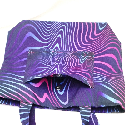 Picture of SamiaCraft Tech Abstract Wave Lines Printed Stylish Professional Top Handle Shoulder Bags for Women and Girls Picture of SamiaCraft Tech Abstract Wave Lines Printed Stylish Professional Top Handle Shoulder Bags for Women and Girls