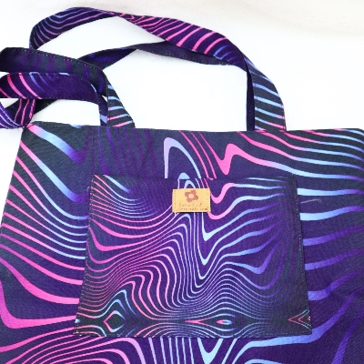 Picture of SamiaCraft Tech Abstract Wave Lines Printed Stylish Professional Top Handle Shoulder Bags for Women and Girls Picture of SamiaCraft Tech Abstract Wave Lines Printed Stylish Professional Top Handle Shoulder Bags for Women and Girls