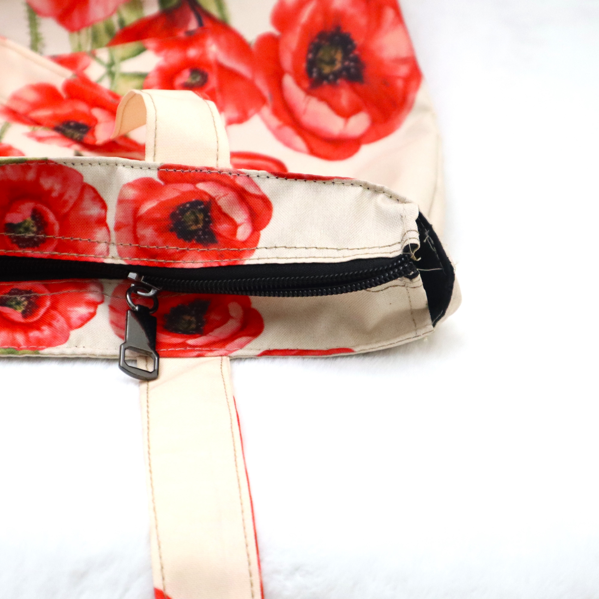 Picture of Red Poppy Flower Top Handle Bags for Women and Girls Picture of Red Poppy Flower Top Handle Bags for Women and Girls