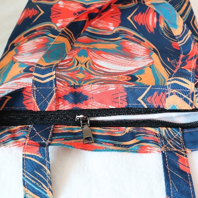 Picture of SamiaCrafts Stylish Addition - All-Over Printed Tote Bag: Abstract Watercolor Geometric Printed Tote Bag - Sustainable Choice - Durablity Assurance