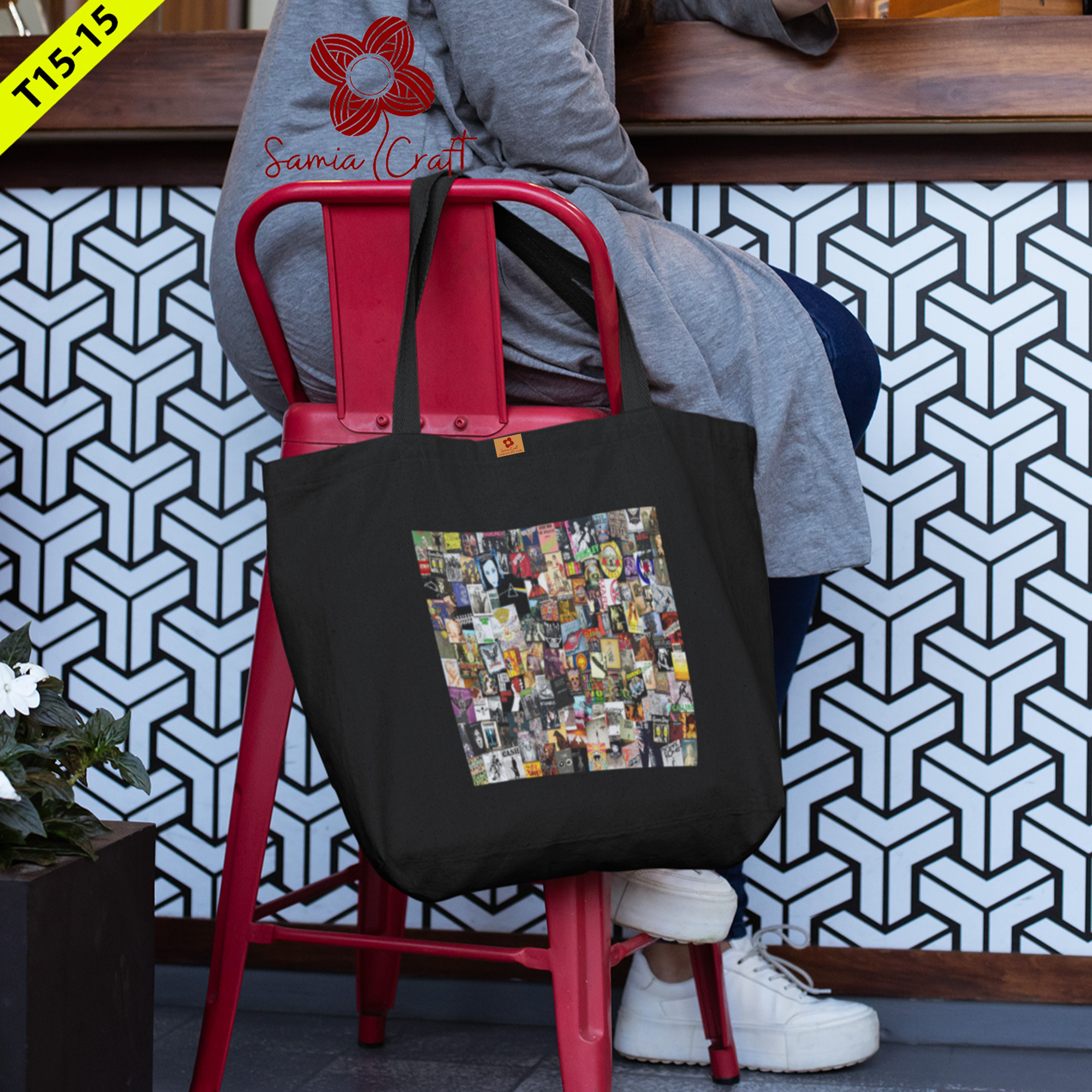 Picture of Canvas Bag For Women'S With Zipper - Tote Bag Picture of Canvas Bag For Women'S With Zipper - Tote Bag