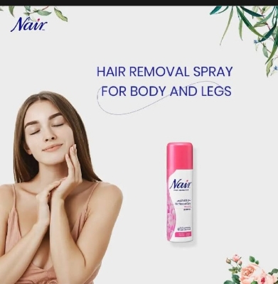Picture of International UK product unwanted Hair removal spray Nair Rose fragrance used for male/ female - 200 ml