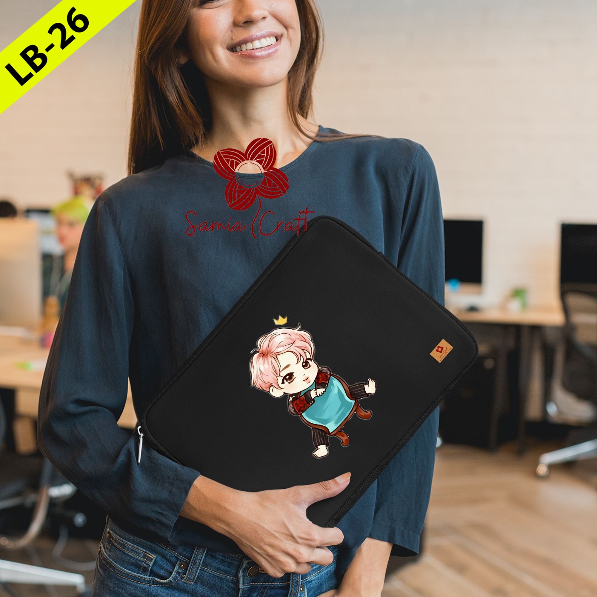 Picture of SamiaCraft Portable MacBook Laptop Case with Pouch - 14-Inch Notebook Waterproof Cover Picture of SamiaCraft Portable MacBook Laptop Case with Pouch - 14-Inch Notebook Waterproof Cover