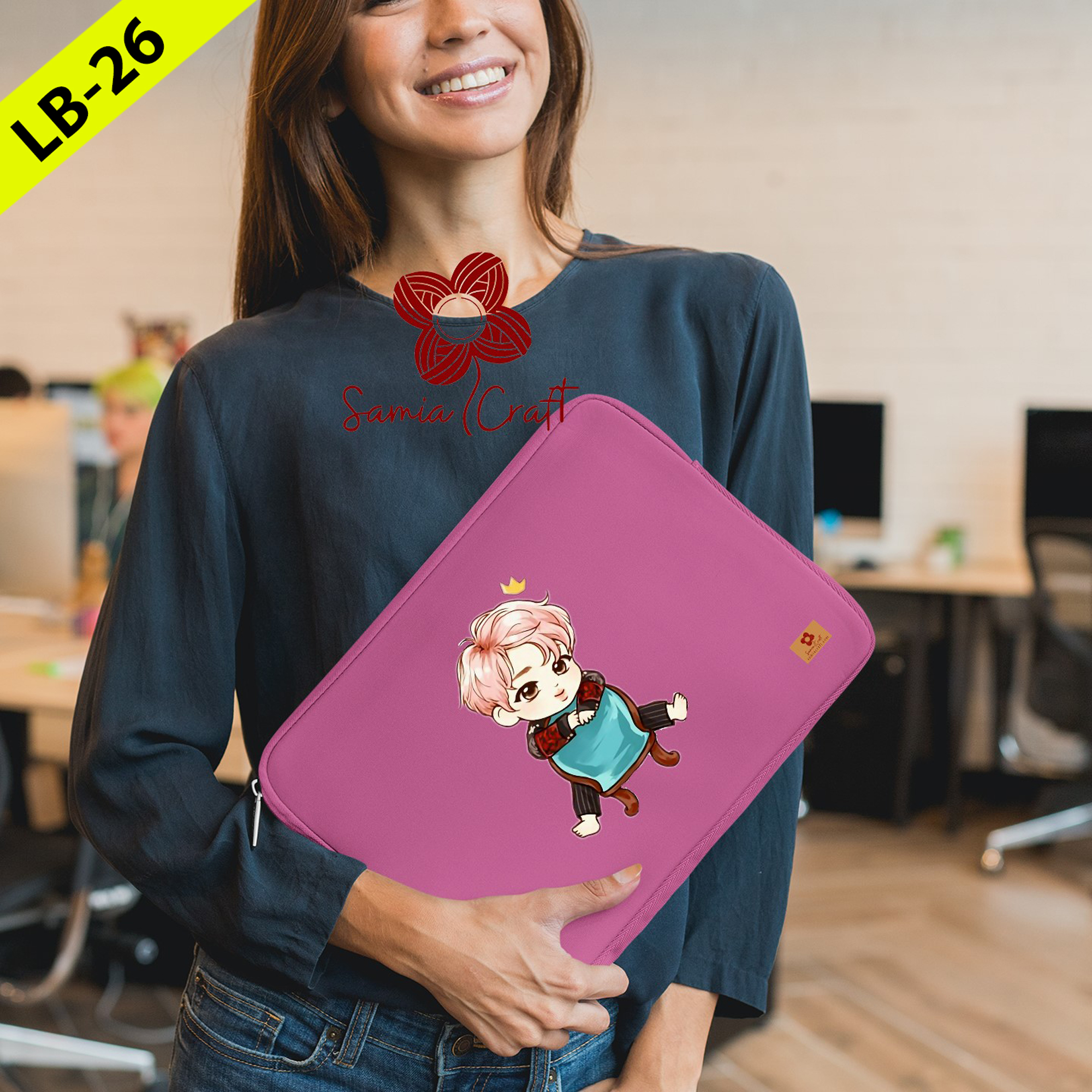 Picture of SamiaCraft Portable MacBook Laptop Case with Pouch - 14-Inch Notebook Waterproof Cover Picture of SamiaCraft Portable MacBook Laptop Case with Pouch - 14-Inch Notebook Waterproof Cover