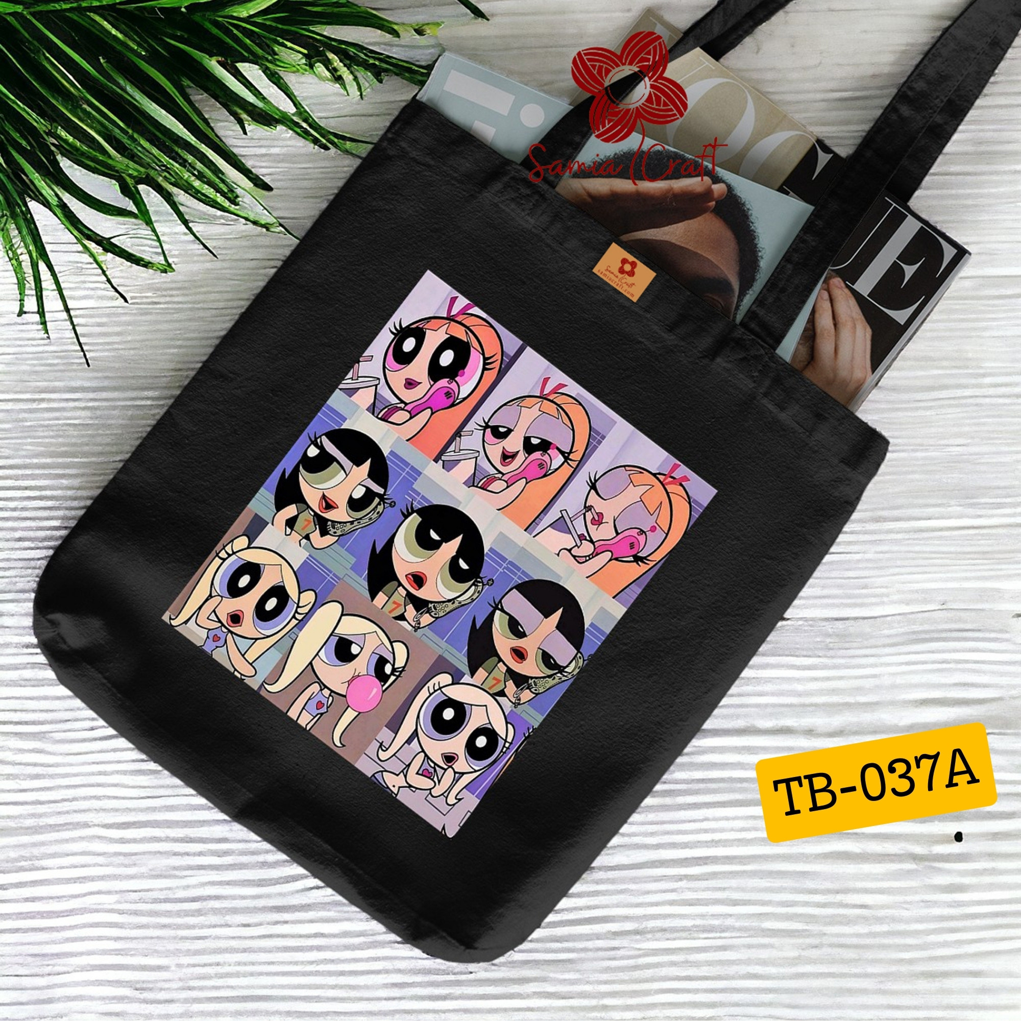 Picture of Samia Craft  Fashion Innovator Premium Quality Cotton Canvas Tote Bag For Women's With Zipper for School College University Fashionable  Modern Student Picture of Samia Craft  Fashion Innovator Premium Quality Cotton Canvas Tote Bag For Women's With Zipper for School College University Fashionable  Modern Student