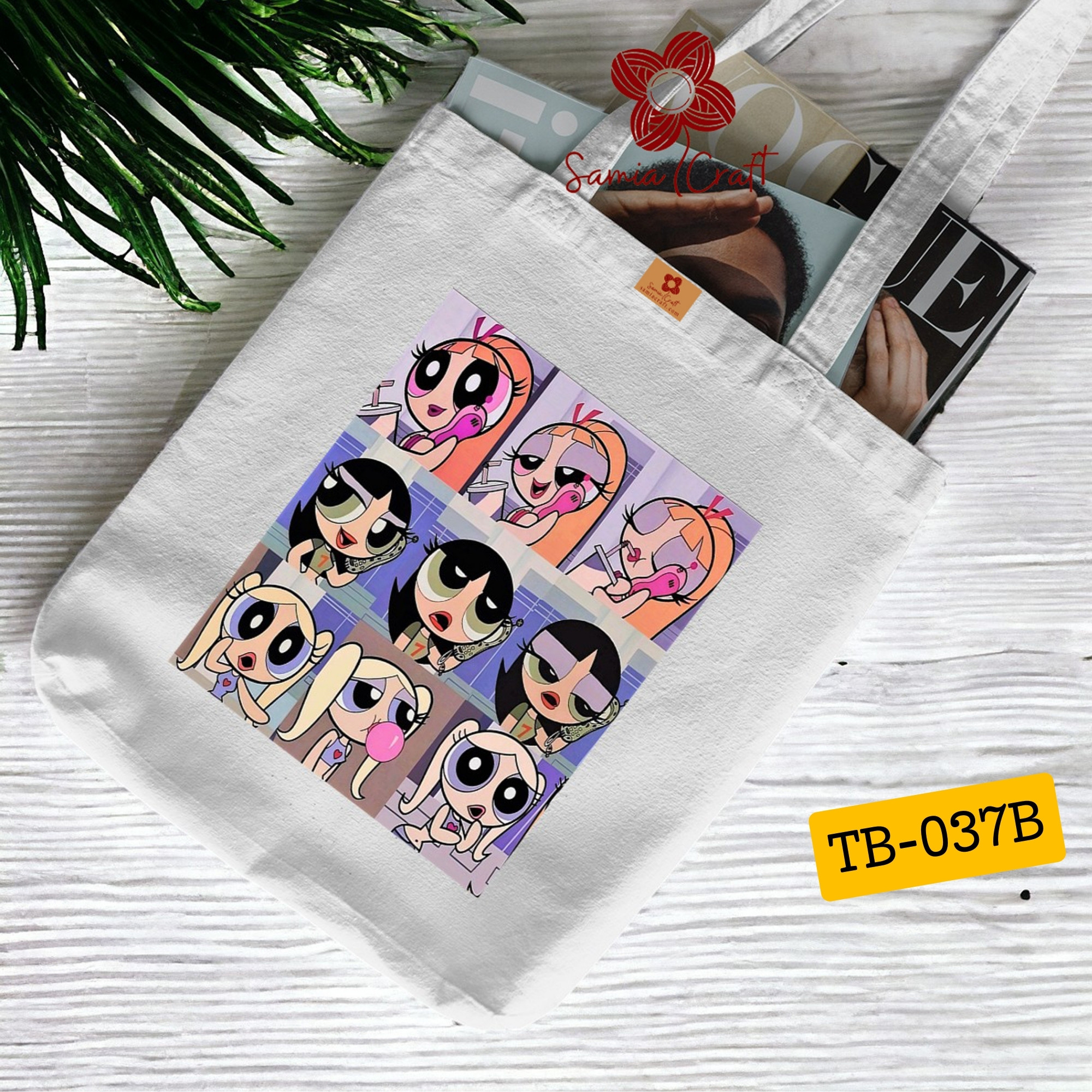 Picture of Samia Craft  Fashion Innovator Premium Quality Cotton Canvas Tote Bag For Women's With Zipper for School College University Fashionable  Modern Student Picture of Samia Craft  Fashion Innovator Premium Quality Cotton Canvas Tote Bag For Women's With Zipper for School College University Fashionable  Modern Student