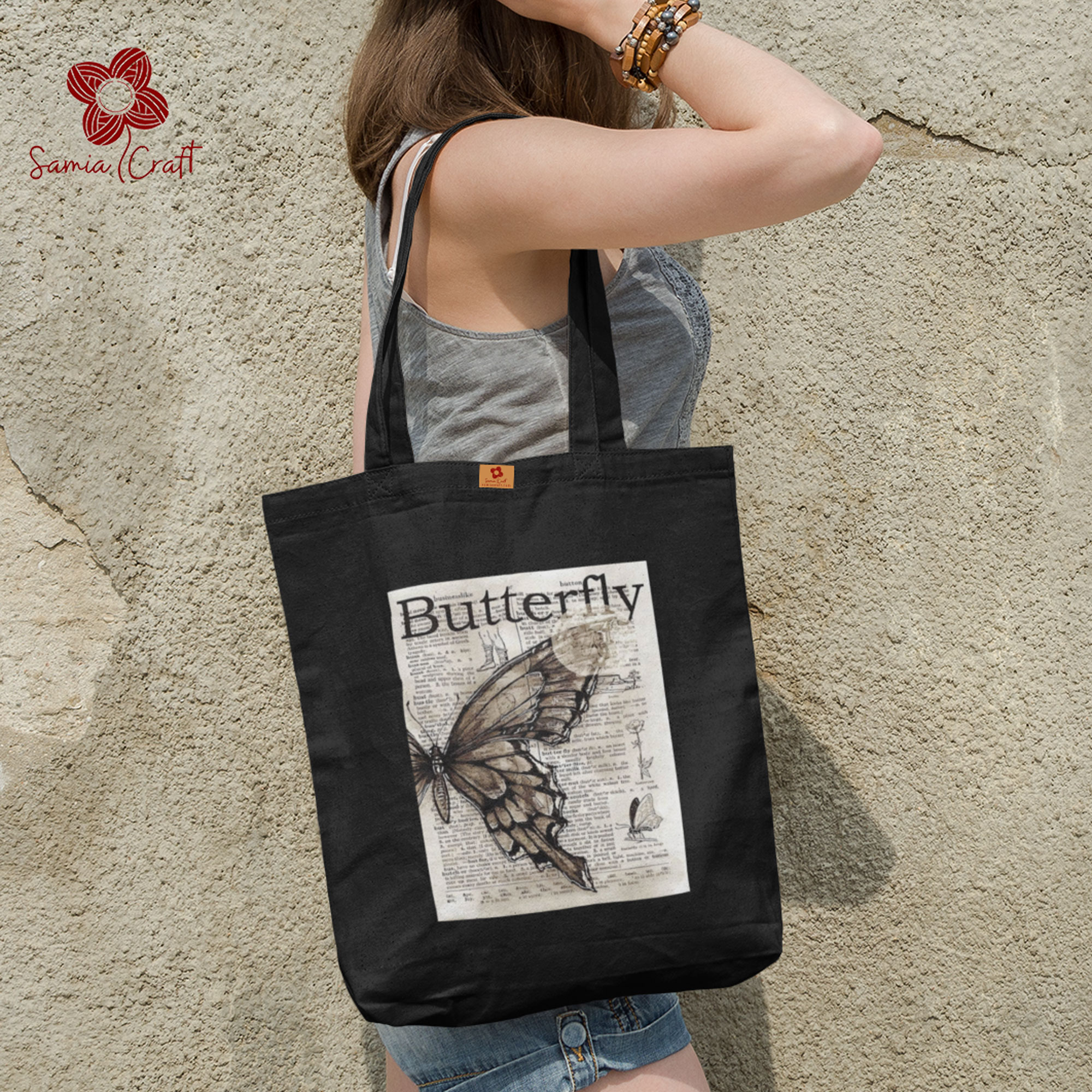 Picture of Samia Craft Oversized Canvas Tote Bag with Zipper for Women – Ideal for College, University, Travel & Work Picture of Samia Craft Oversized Canvas Tote Bag with Zipper for Women – Ideal for College, University, Travel & Work