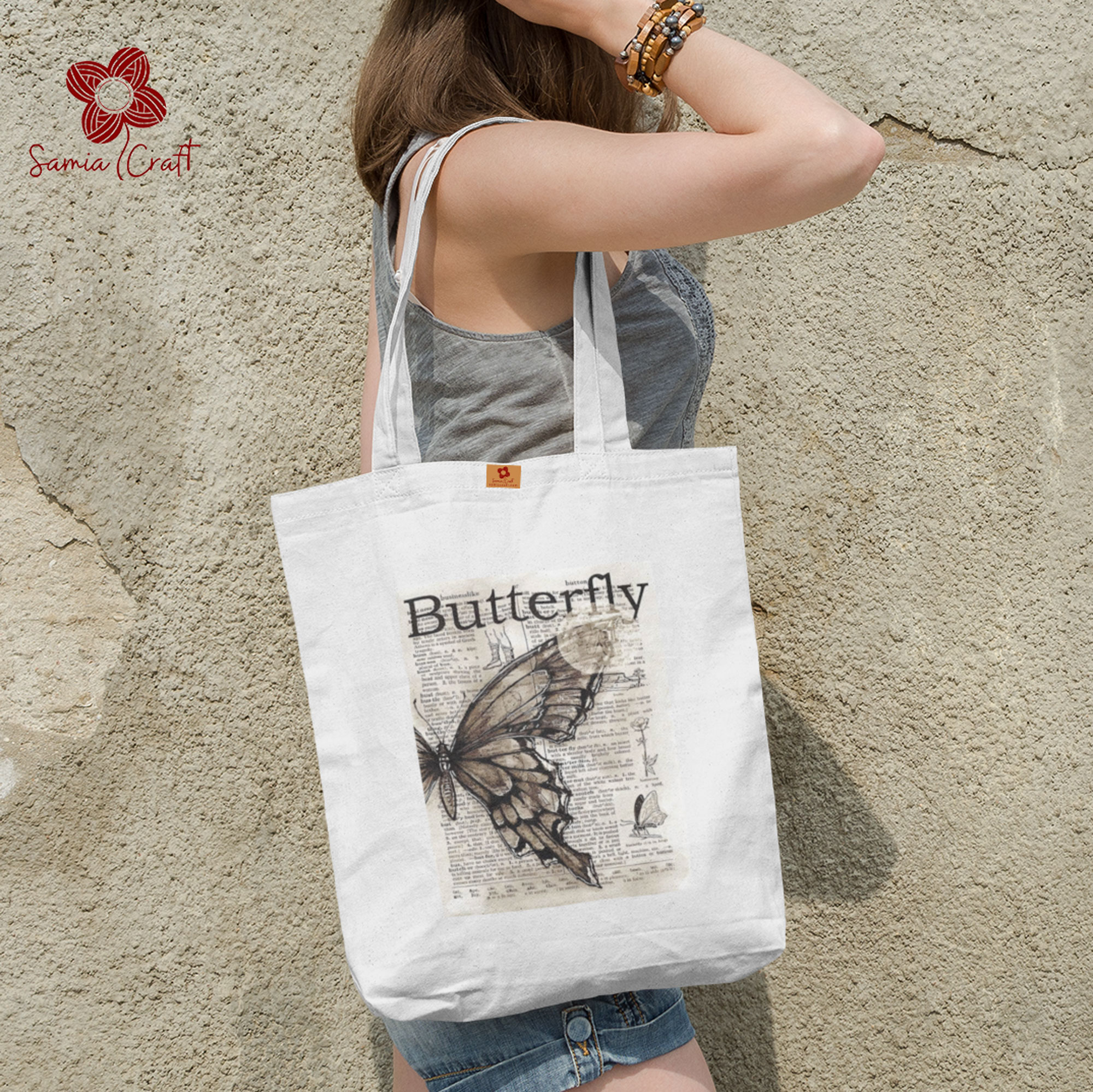 Picture of Samia Craft Oversized Canvas Tote Bag with Zipper for Women – Ideal for College, University, Travel & Work Picture of Samia Craft Oversized Canvas Tote Bag with Zipper for Women – Ideal for College, University, Travel & Work