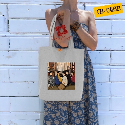 Picture of Samia Craft Durable Canvas Tote Bag for Girls with Zipper Closure – Perfect for College, University, & Travel Picture of Samia Craft Durable Canvas Tote Bag for Girls with Zipper Closure – Perfect for College, University, & Travel