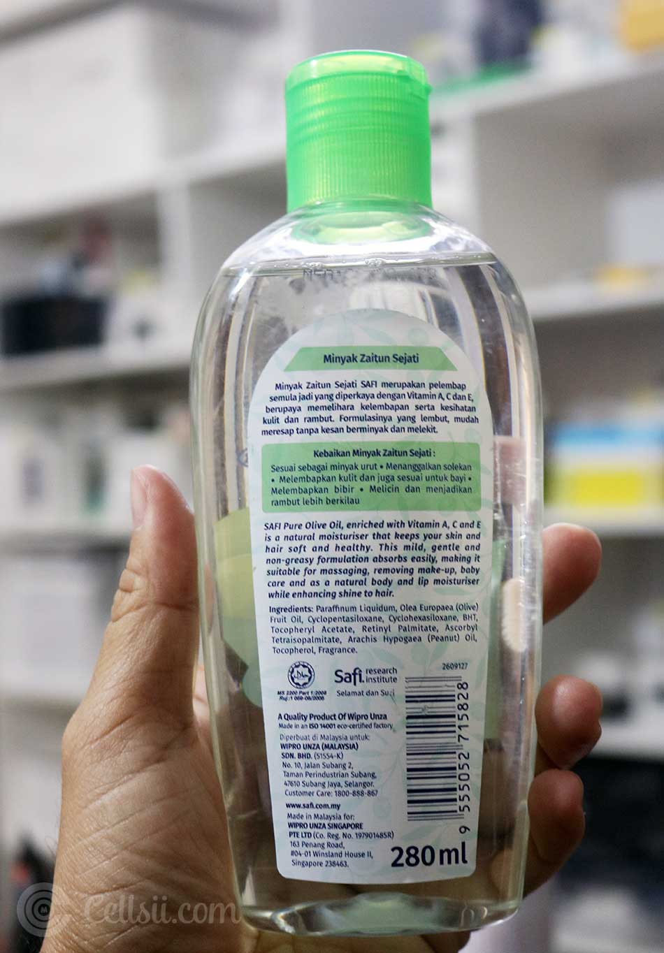 Picture of International Malisiya Product Safi Minyak Zaitun Sejati Pure Olive Oil 280ml