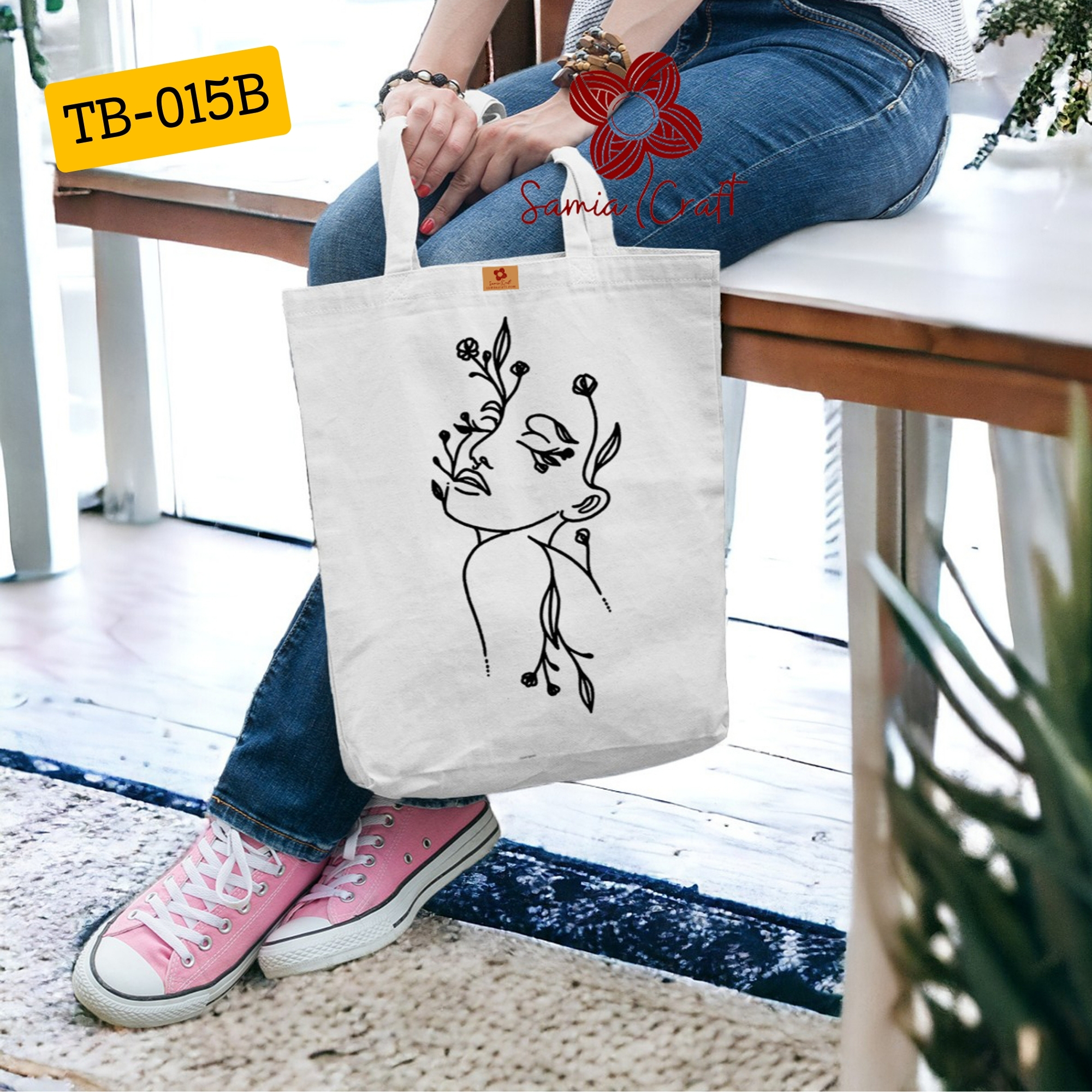 Picture of SamiaCrafts Trendy Women Art Designed Cotton Canvas Fabric Tote Bag With Zipper - Hand Shoulder Bag - School Coll ge University Picture of SamiaCrafts Trendy Women Art Designed Cotton Canvas Fabric Tote Bag With Zipper - Hand Shoulder Bag - School Coll ge University