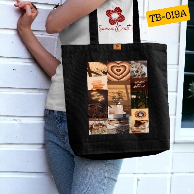 Picture of Samia Craft Spacious Canvas Tote Bag with Zipper for University & College Students – Great for Women & Girls Picture of Samia Craft Spacious Canvas Tote Bag with Zipper for University & College Students – Great for Women & Girls