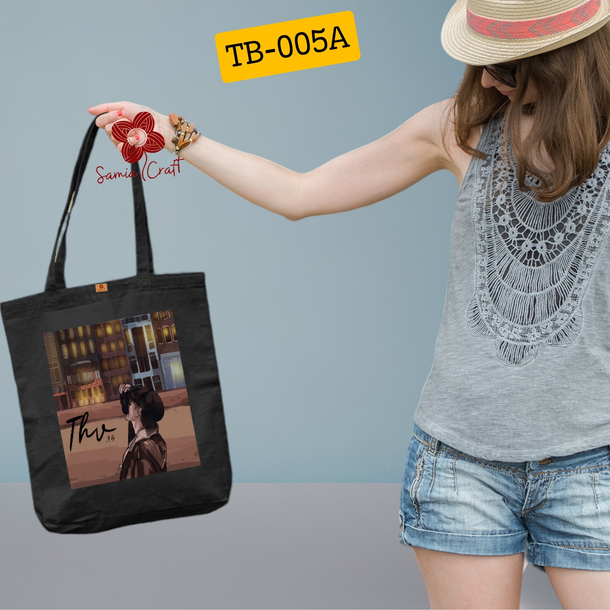 Picture of Samia Craft Multipurpose Canvas Zipper Tote Bag for College – Perfect for Women’s Gym, School, & Work Essentials Picture of Samia Craft Multipurpose Canvas Zipper Tote Bag for College – Perfect for Women’s Gym, School, & Work Essentials