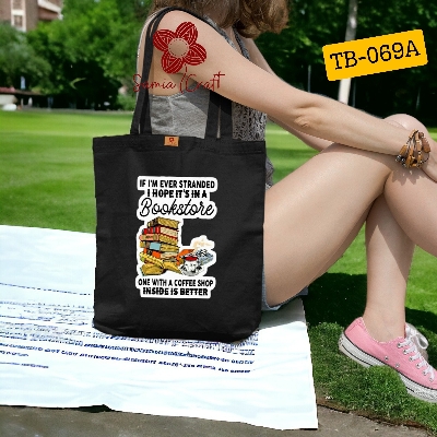 Picture of SamiaCrafts Book Lover Designed Cotton Canvas Tote Bag With Zipper For Women's Style and Modern - for School College University Students Everyday Daily Use Picture of SamiaCrafts Book Lover Designed Cotton Canvas Tote Bag With Zipper For Women's Style and Modern - for School College University Students Everyday Daily Use