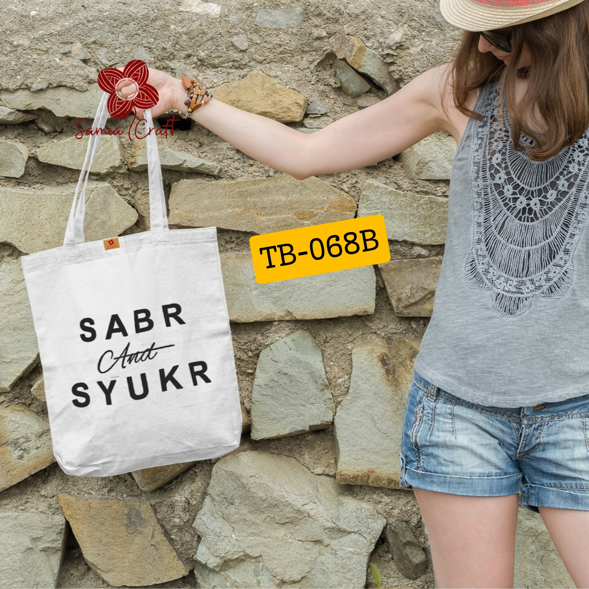 Picture of SamiaCrafts Extra Spacious Zipper Canvas Tote Bag for Women – Great for College, School, Beach, & Shopping Picture of SamiaCrafts Extra Spacious Zipper Canvas Tote Bag for Women – Great for College, School, Beach, & Shopping