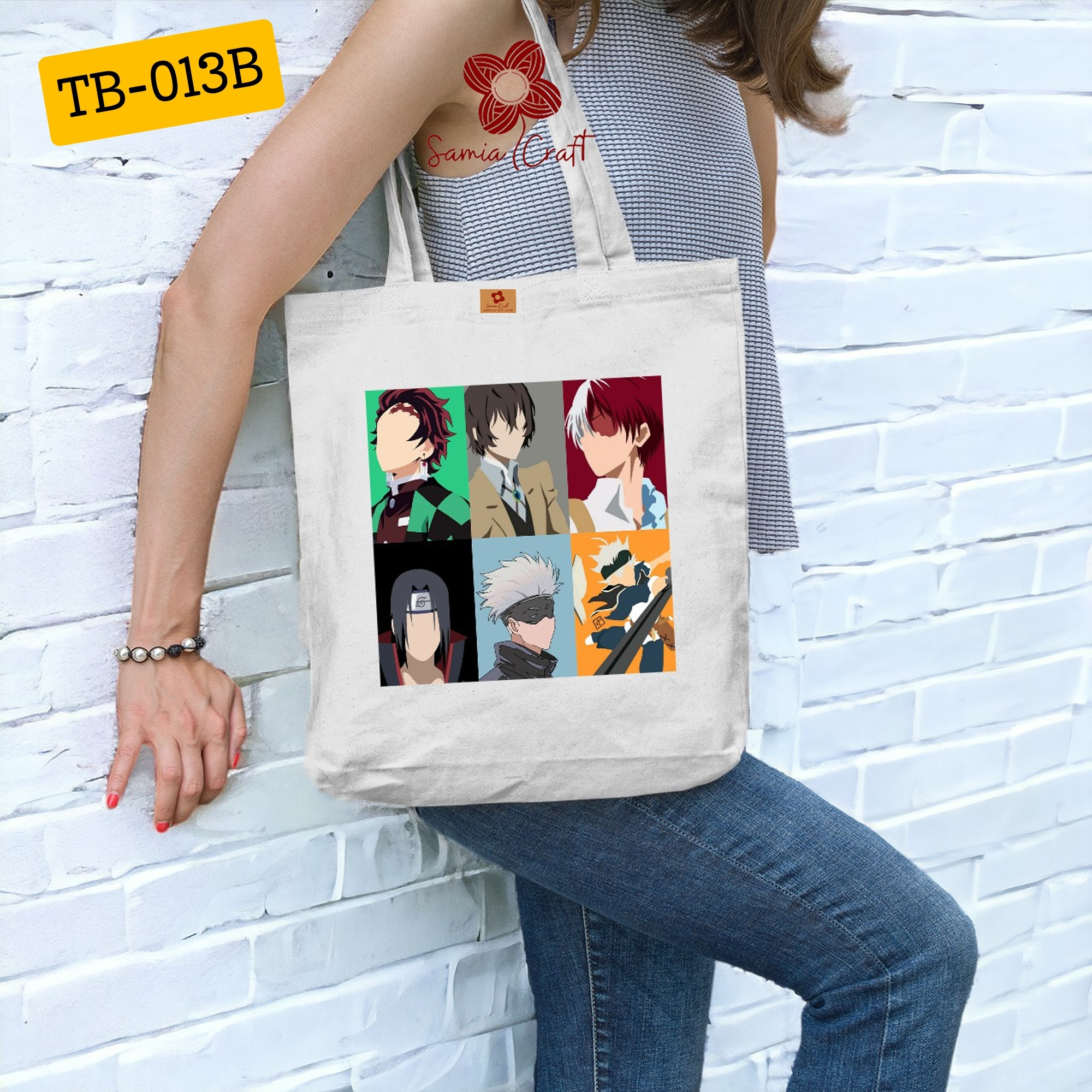 Picture of SamiaCrafts Animated Designed Cotton Canvas Fabric Tote Bag For Women's With Zipper - Hand and Shoulder Shopping Bag - For School College University Everyday Daily Use Picture of SamiaCrafts Animated Designed Cotton Canvas Fabric Tote Bag For Women's With Zipper - Hand and Shoulder Shopping Bag - For School College University Everyday Daily Use